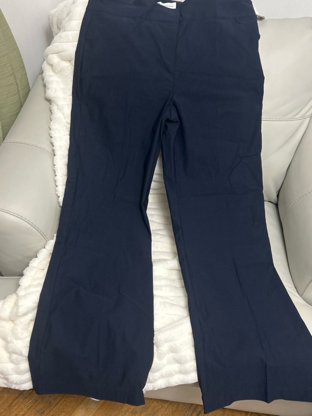 Women's Navy Boot-Cut Pants